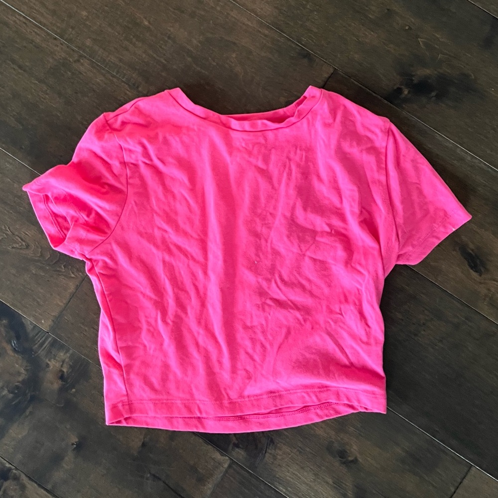 A pink, cropped, size medium, from Wild Fable